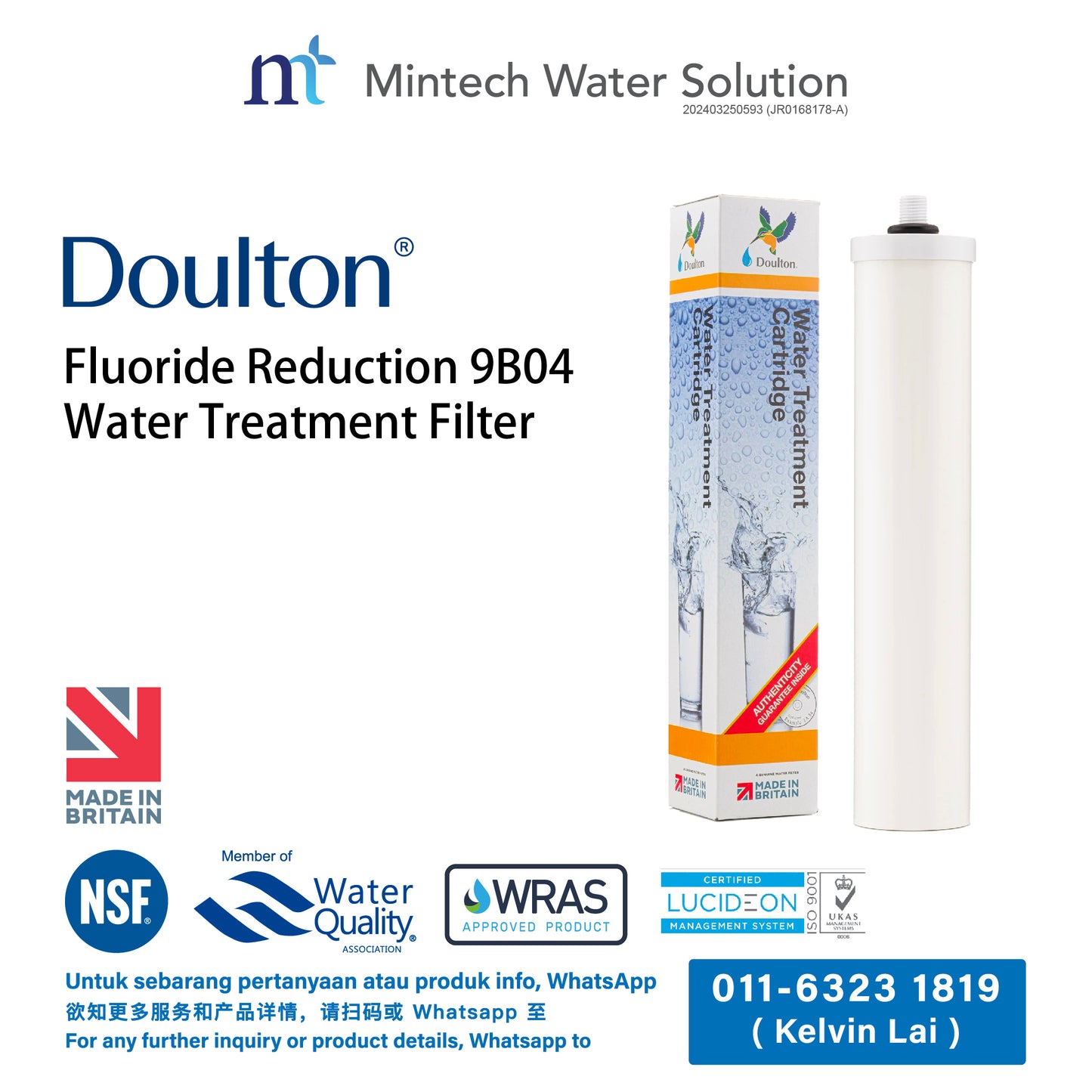 (01) Doulton DCP2 Biotect Ultra Countertop Drinking Water Purifier