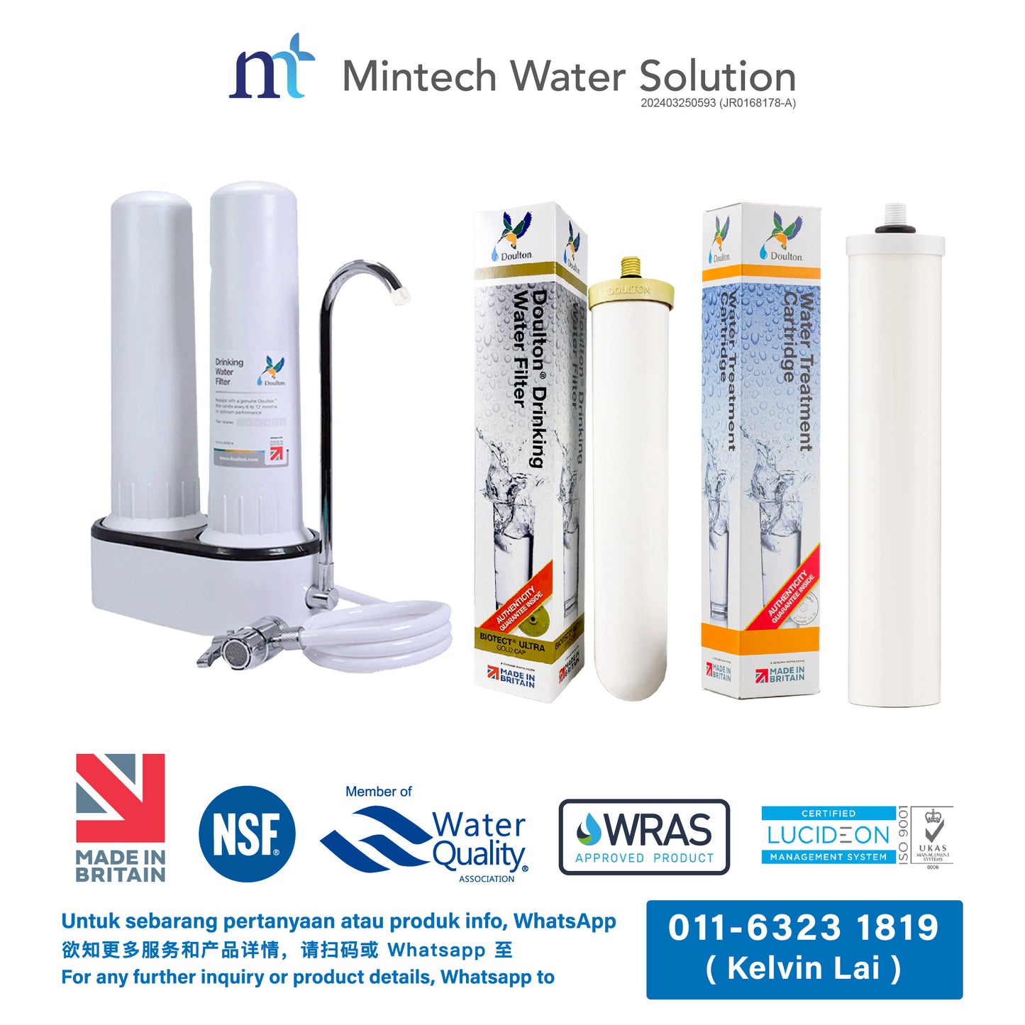 (01) Doulton DCP2 Biotect Ultra Countertop Drinking Water Purifier