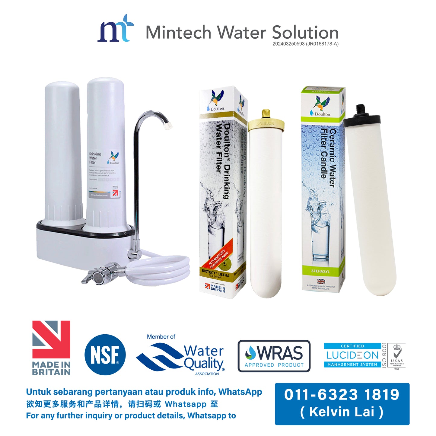 (01) Doulton DCP2 Biotect Ultra Countertop Drinking Water Purifier