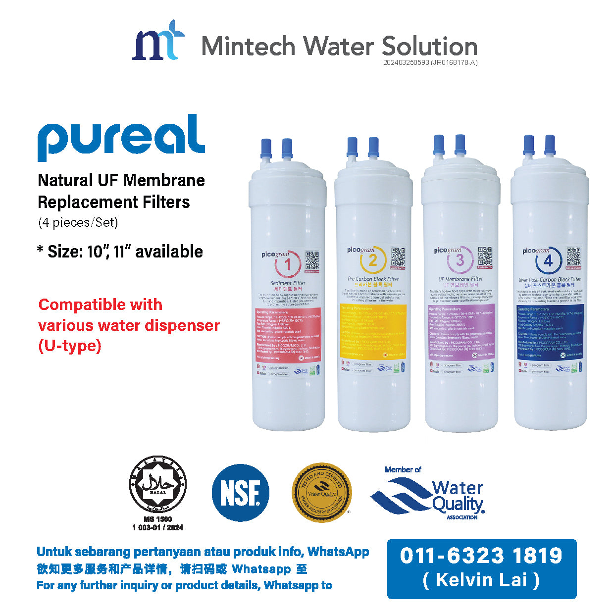 (03) MT291 Water Dispenser with 4 Stage Filtration (Hot, Ambient, Cold) [1 Year Warranty]