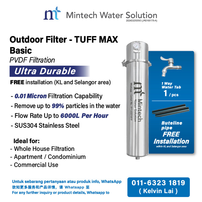 (02) Outdoor Filter TUFF MAX PVDF Membrane Filtration (6000L per hour) [Free installation within KL and Selangor area]